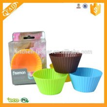 Colorful Reusable Baking Tools Silicone Custom Cupcake Mold